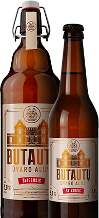 Butautų dvaro alus 1L. 0.5 L