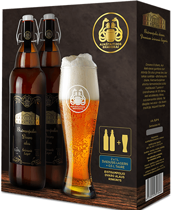 LT Bistrampolio dvaro dovanų dėžė (2x1L, taurė)